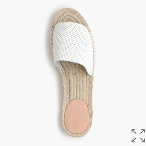 J.Crew White Perforated Leather Espadrilles